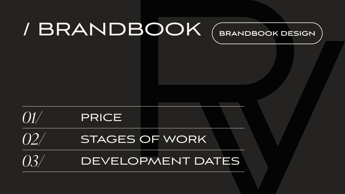 Brandbook development | V.RICH STUDIO