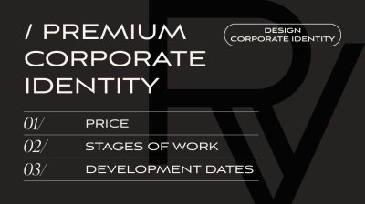 BRAND IDENTITY DEVELOPMENT, «PREMIUM BRAND IDENTITY» PACKAGE | V.RICH STUDIO