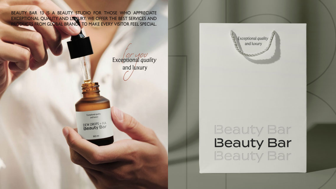 Design overview for the brand Beauty Bar