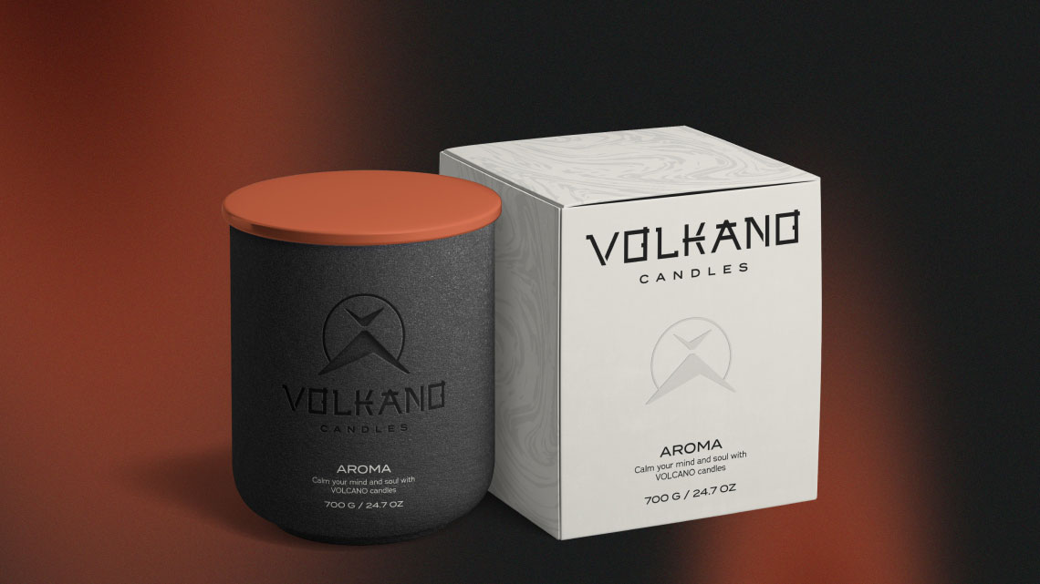 Огляд дизайну для бренду VOLCANO