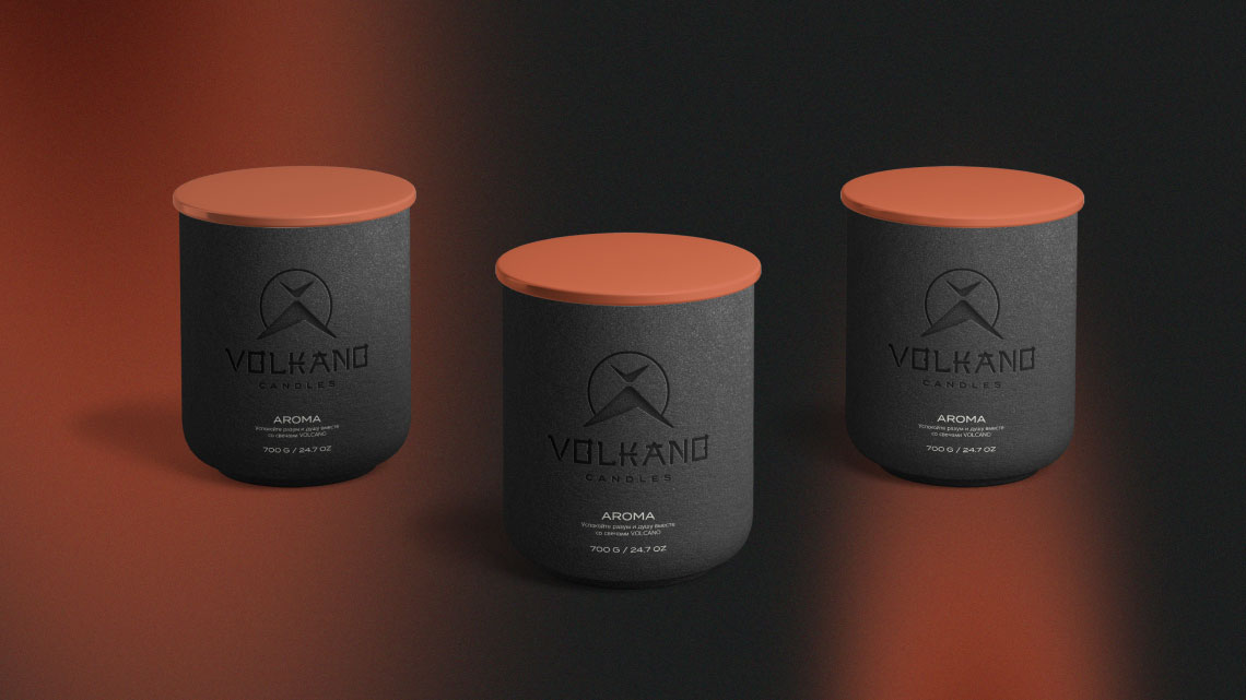 Огляд дизайну для бренду VOLCANO
