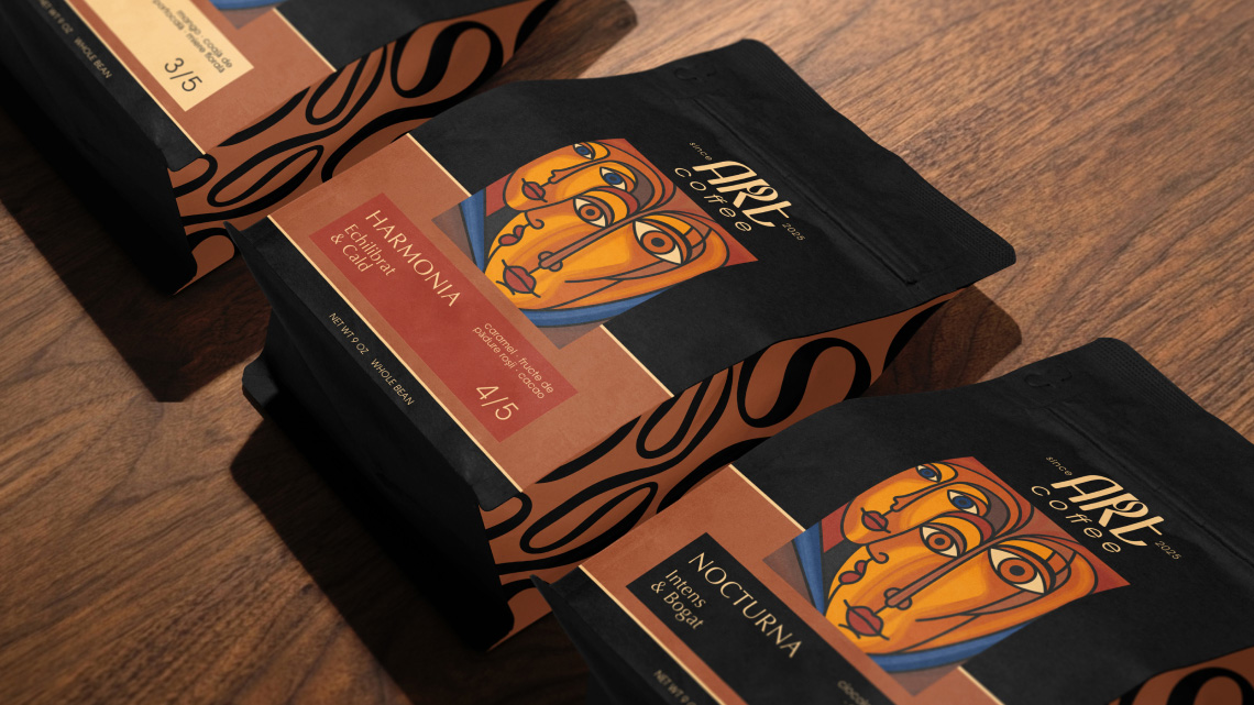 Обзор дизайна для бренда ART COFFEE