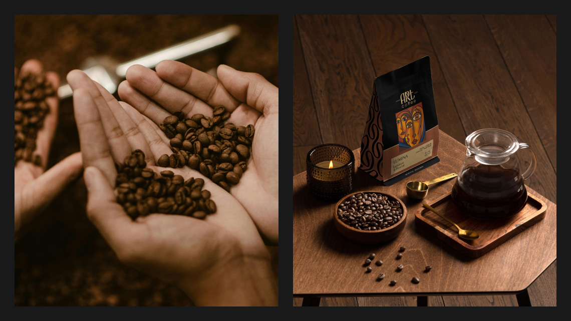 Обзор дизайна для бренда ART COFFEE