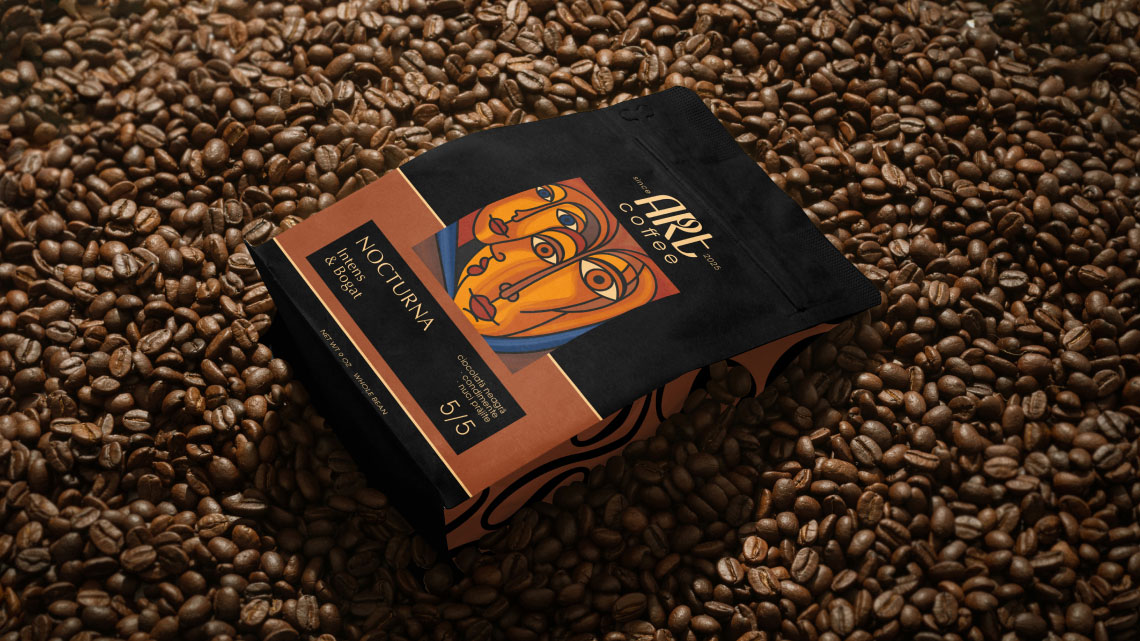 Обзор дизайна для бренда ART COFFEE