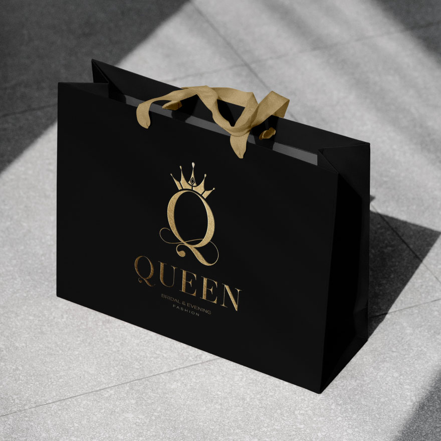 Logo and design development for brand Queen