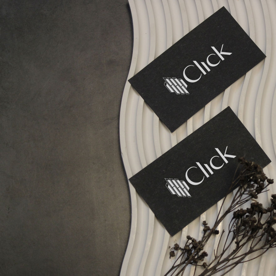 Logo and design development for brand Click