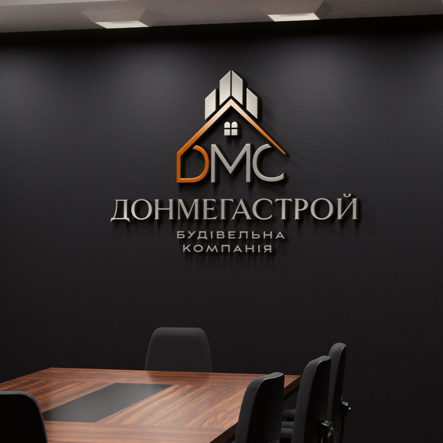 Logo and design development for brand Донмегастрой