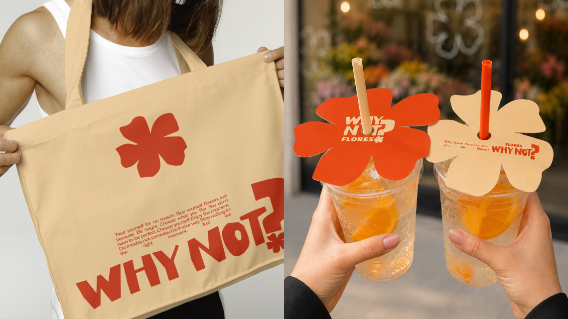 Обзор дизайна для бренда WHY NOT FLORES