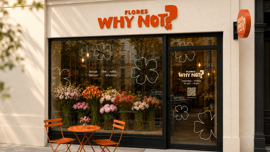 Обзор дизайна для бренда WHY NOT FLORES