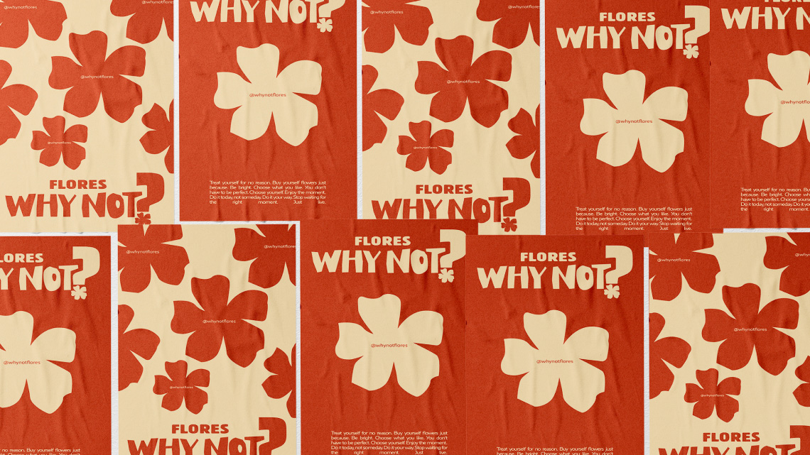 Обзор дизайна для бренда WHY NOT FLORES